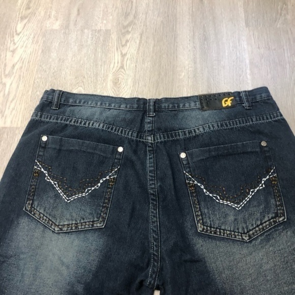 Gut Fueling Distressed Jean Shorts‎ Blue 46 - Picture 2 of 7